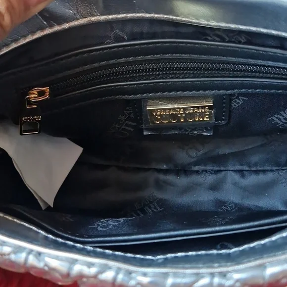 Versace Jeans Couture Silver Quilted Women's Bag - Picture 7 of 12